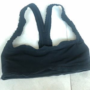 boys + arrows black laser cut bikini top xs